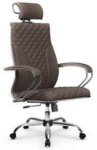 Кресло офисное Metta L 2c 44C/K116 Infinity Easy Clean топган, нижняя часть 17833 светло-коричневый в Челябинске