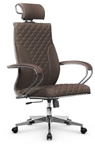 Кресло офисное Metta L 2c 44C/K116 Infinity Easy Clean топган, нижняя часть 17834 светло-коричневый в Челябинске - предосмотр