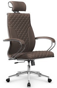 Кресло офисное Metta L 2c 44C/K116 Infinity Easy Clean топган, нижняя часть 17852 светло-коричневый в Челябинске