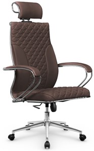 Кресло офисное Metta L 2c 44C/K116 Infinity Easy Clean топган OMS, нижняя часть 17853 темно-коричневый в Челябинске