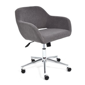 Офисное кресло MODENA хром флок, серый, арт.14232 в Миассе