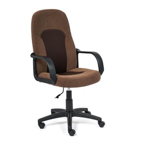 Кресло компьютерное PARMA флок/ткань, коричневый, арт.15020 в Миассе
