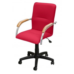 Офисное кресло Самба-лифт СРП-034 Люкс красный/бук в Миассе - предосмотр
