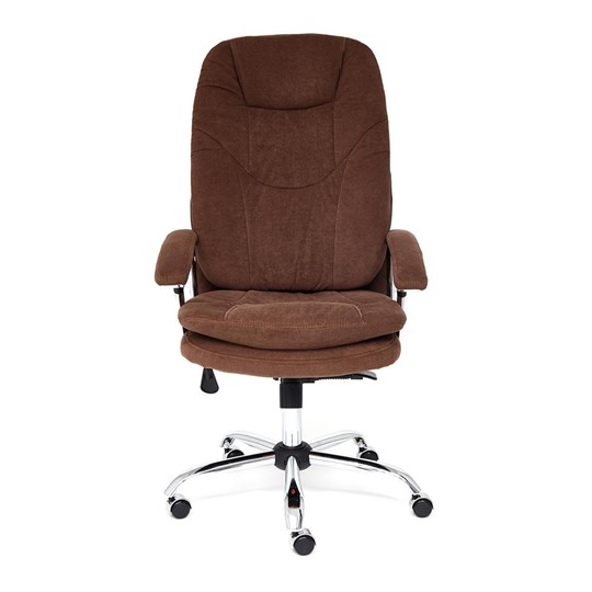 Компьютерное кресло SOFTY LUX флок, коричневый, арт.13595 в Копейске - изображение 1