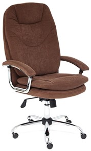 Компьютерное кресло SOFTY LUX флок, коричневый, арт.13595 в Миассе
