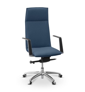Офисное кресло для руководителя Соло, ткань Bahama / синяя, solo4 в Копейске
