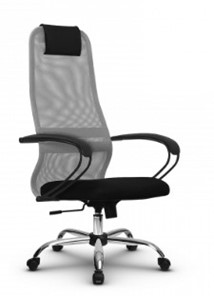 Офисное кресло SU-BK130-8 CH серый/черный в Миассе