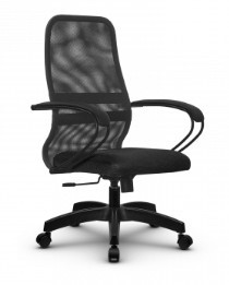 Кресло компьютерное SU-CK130-8 PL темно-серый/черный в Миассе