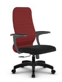 Офисное кресло SU-CU160-10 PL  красный/черный в Магнитогорске