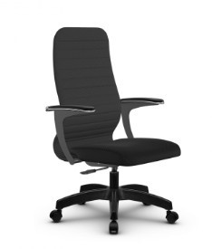 Кресло компьютерное SU-CU160-10P PL темно-серый/черный в Миассе