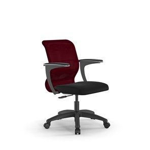 Кресло офисное SU-M-4/подл.160/осн.005 бордовый/черный в Челябинске - предосмотр