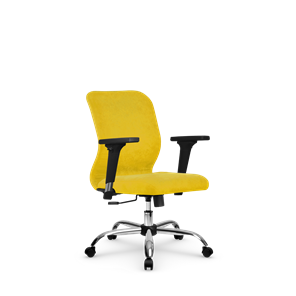 Кресло компьютерное SU-Mr-4/подл.200/осн.003 желтый в Миассе
