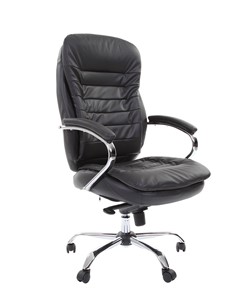 Кресло офисное CHAIRMAN 795 кожа, цвет черный в Копейске