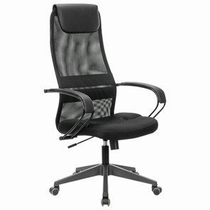 Кресло компьютерное Brabix Premium Stalker EX-608 PL (ткань-сетка/кожзам, черное) 532090 в Магнитогорске