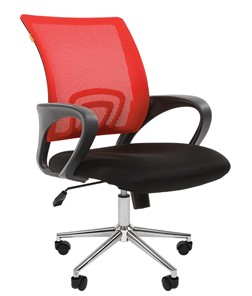 Кресло CHAIRMAN 696 CHROME Сетка TW-69 (красный) в Магнитогорске