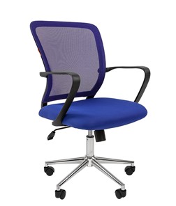 Кресло офисное CHAIRMAN 698 CHROME new Сетка TW-05 (синий) в Миассе - предосмотр 1