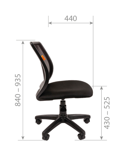 Компьютерное кресло CHAIRMAN 699 Б/Л Сетка TW-66 (оранжевый) в Копейске - изображение 5