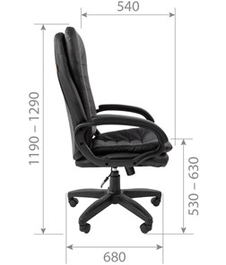 Офисное кресло CHAIRMAN 795 LT, экокожа, цвет коричневый в Челябинске - предосмотр 3