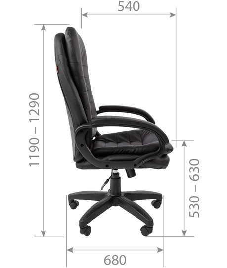 Офисное кресло CHAIRMAN 795 LT, экокожа, цвет коричневый в Челябинске - изображение 3