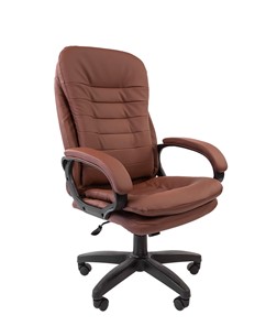Офисное кресло CHAIRMAN 795 LT, экокожа, цвет коричневый в Челябинске