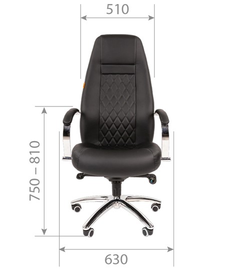 Офисное кресло CHAIRMAN 950 Экокожа черная в Копейске - изображение 3