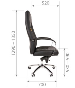 Офисное кресло CHAIRMAN 950 Экокожа черная в Копейске - предосмотр 4