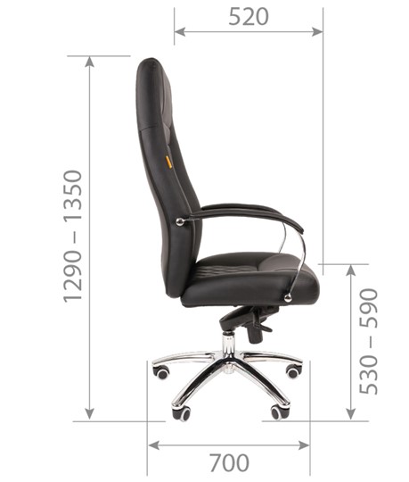 Офисное кресло CHAIRMAN 950 Экокожа черная в Копейске - изображение 4
