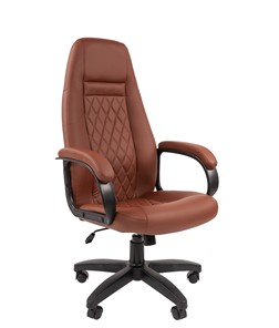 Кресло компьютерное CHAIRMAN 950LT Экокожа коричневая в Челябинске - предосмотр 1