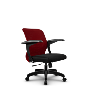 Компьютерное кресло SU-M-4/подл.160/осн.001, Бордовый/Черный в Миассе