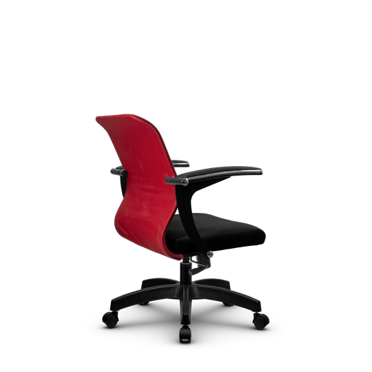 Кресло офисное SU-M-4/подл.160/осн.001, Красный/Черный в Челябинске - изображение 2