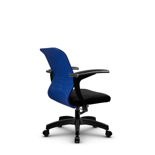Компьютерное кресло SU-M-4/подл.160/осн.001, Синий/Черный в Челябинске - изображение 2