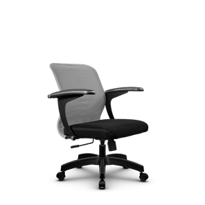 Кресло компьютерное SU-M-4/подл.160/осн.001, Светло-серый/Черный в Миассе