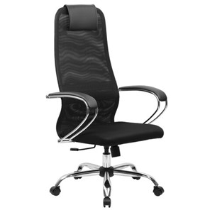 Офисный стул BRABIX PREMIUM "Ultimate EX-800" хром, плотная двойная сетка Х2, черное, 532911 в Копейске