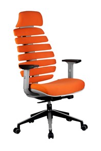 Офисное кресло Riva Chair SHARK (Оранжевый/серый) в Челябинске - предосмотр