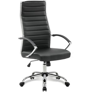 Компьютерное кресло Brabix Style EX-528 (экокожа, хром, черное) 531947 в Миассе