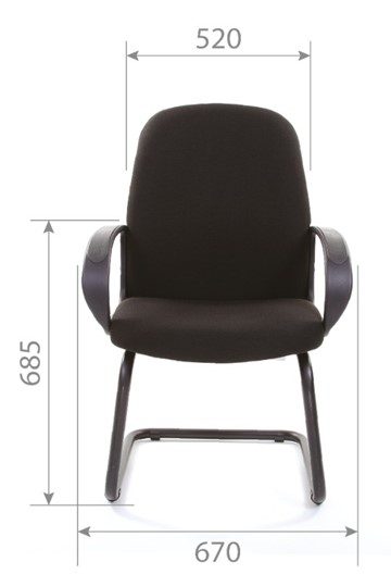 Офисный стул CHAIRMAN 279V JP15-2, ткань, цвет черный в Челябинске - изображение 3
