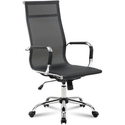Компьютерное кресло Brabix Line EX-530 (хром, сетка, черное) 531846 в Миассе - изображение