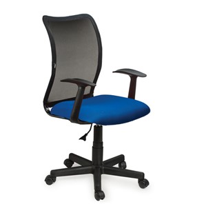 Офисное кресло Brabix Spring MG-307 (с подлокотниками, комбинированное синее/черное TW) в Миассе