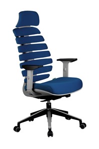 Офисное кресло Riva Chair SHARK (Синий/серый) в Миассе