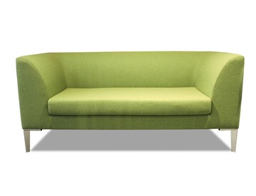Офисный диван мягкий Юнитекс Сиеста 2-местный, ткань Bahama / фисташковая в Челябинске