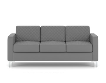 Прямой диван Актив трехместный, серый в Копейске