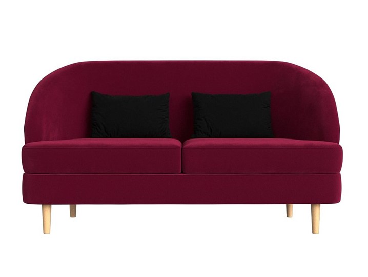 Офисный диван Атико, Бордовый\Черный (Микровельвет) в Миассе - изображение 1