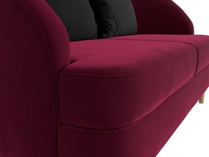 Офисный диван Атико, Бордовый\Черный (Микровельвет) в Миассе - изображение 3
