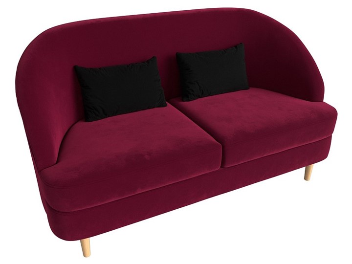 Офисный диван Атико, Бордовый\Черный (Микровельвет) в Миассе - изображение 4