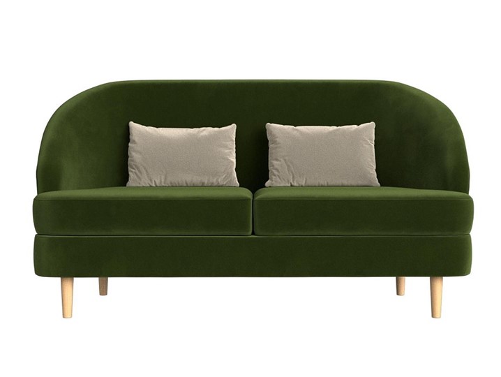 Офисный диван Атико, Зеленый\Бежевый (Микровельвет) в Копейске - изображение 1