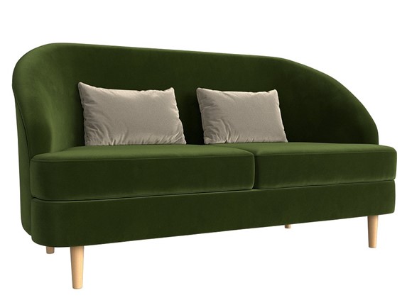 Офисный диван Атико, Зеленый\Бежевый (Микровельвет) в Копейске - изображение