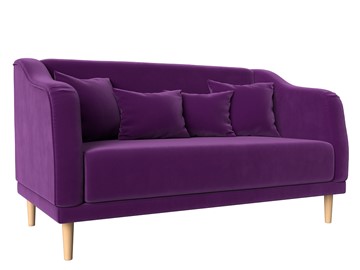 Прямой диван Киото, Фиолетовый (Микровельвет) в Челябинске - предосмотр