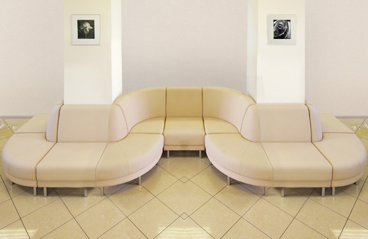 Офисный диван мягкий модульный Александрия 7-ми местный в Челябинске - изображение 4