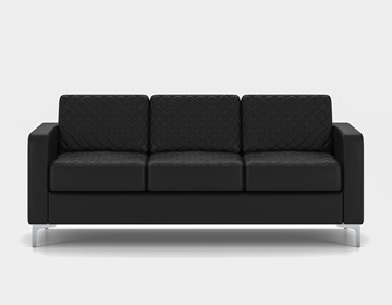 Прямой диван Актив трехместный, черный в Копейске - предосмотр