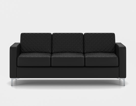 Прямой диван Актив трехместный, черный в Копейске - изображение